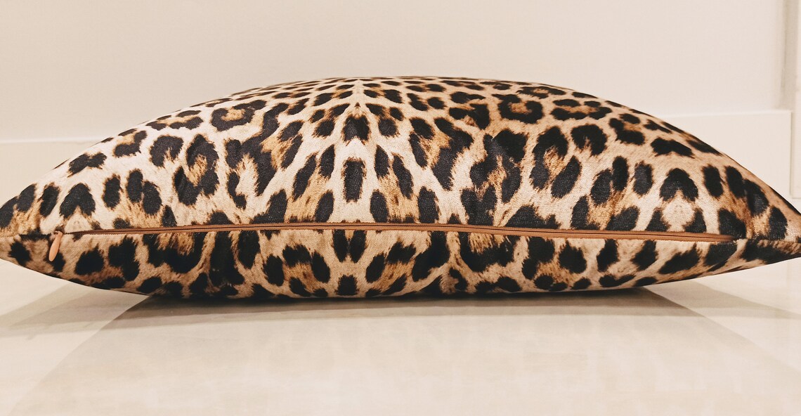 Animal Print Velvet Pillow Cover Cheetah Pattern Pillow Etsy