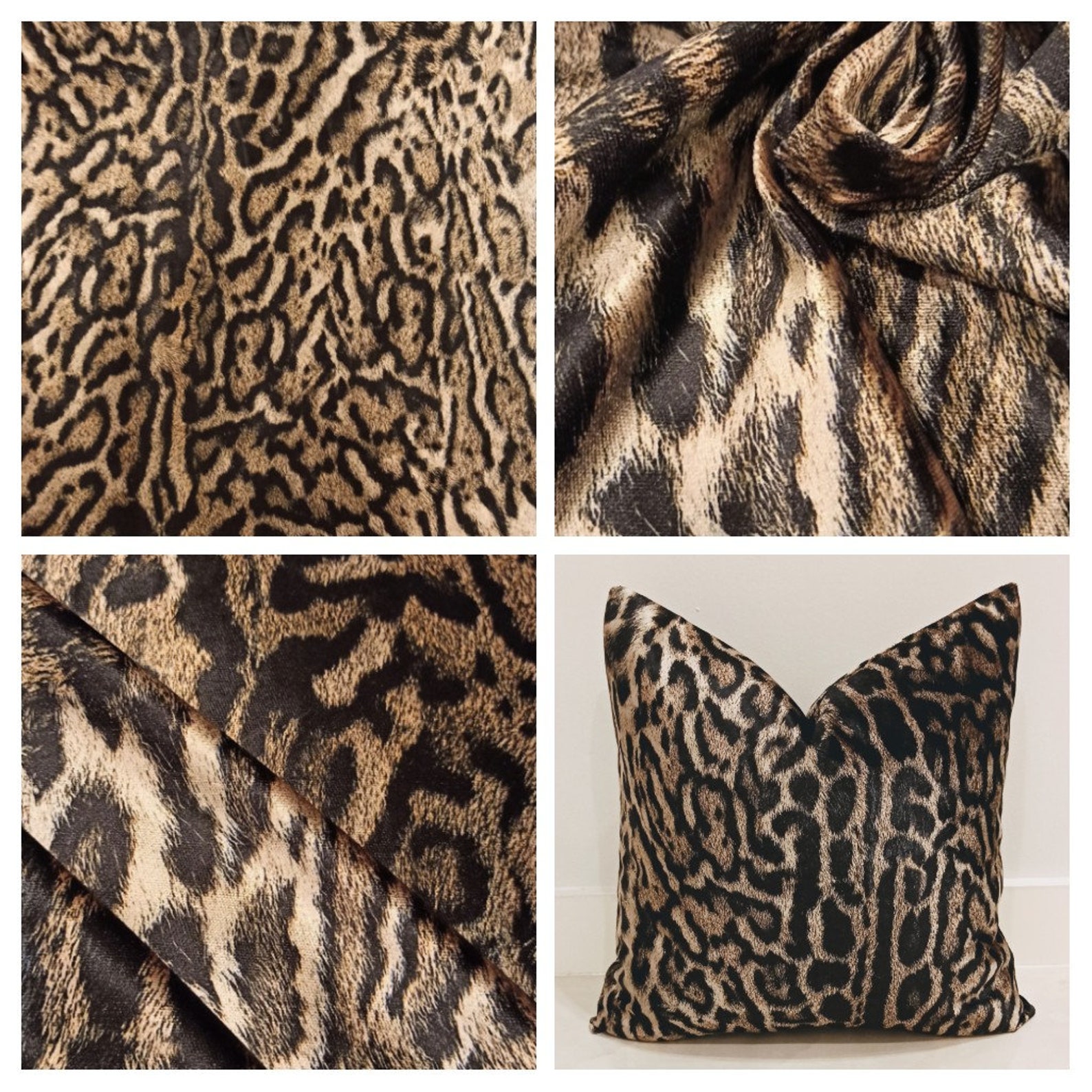 Sample Luxury Animal Print Upholstery Velvet Fabric Velvet Etsy