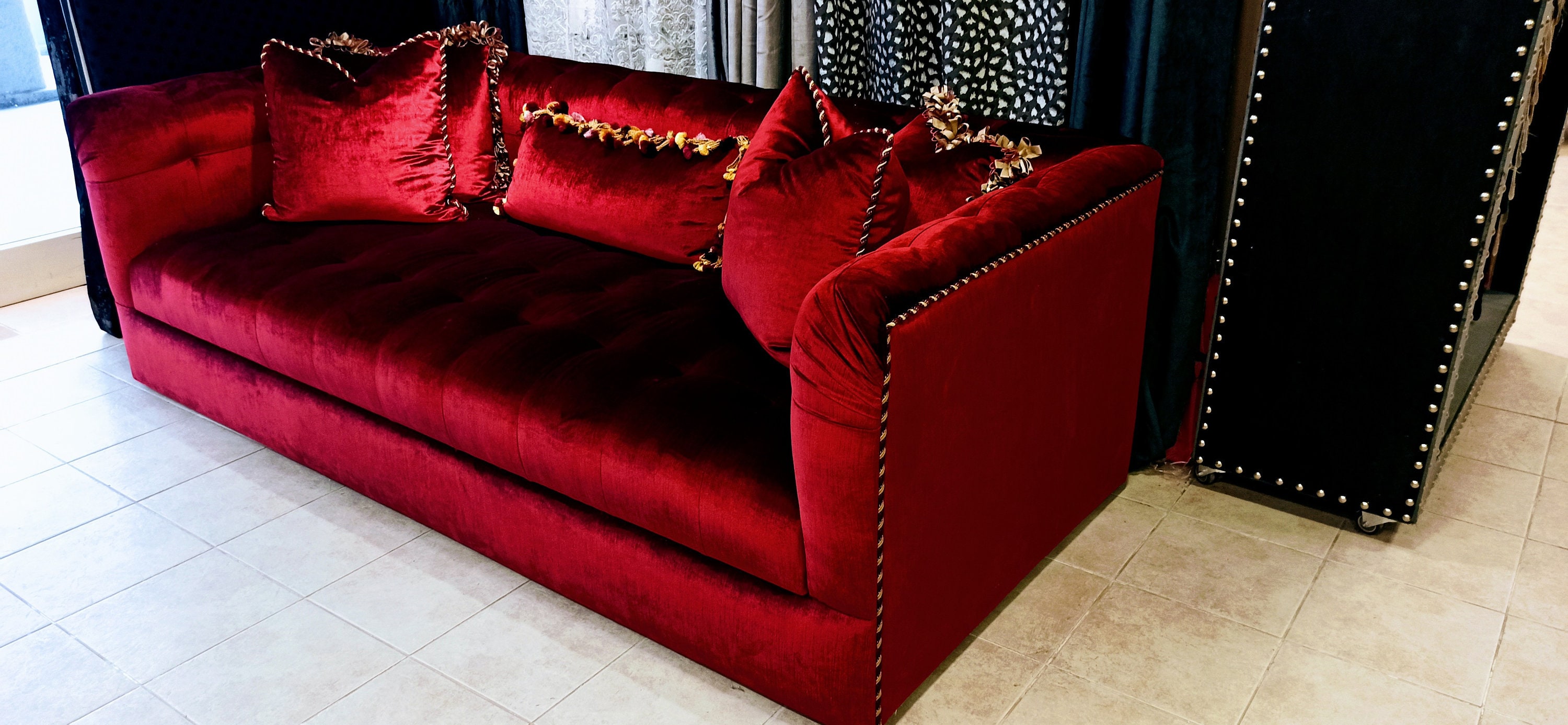 Sample Luxury Red Velvet Fabric Red Upholstery Velvet Fabric Etsy Ireland