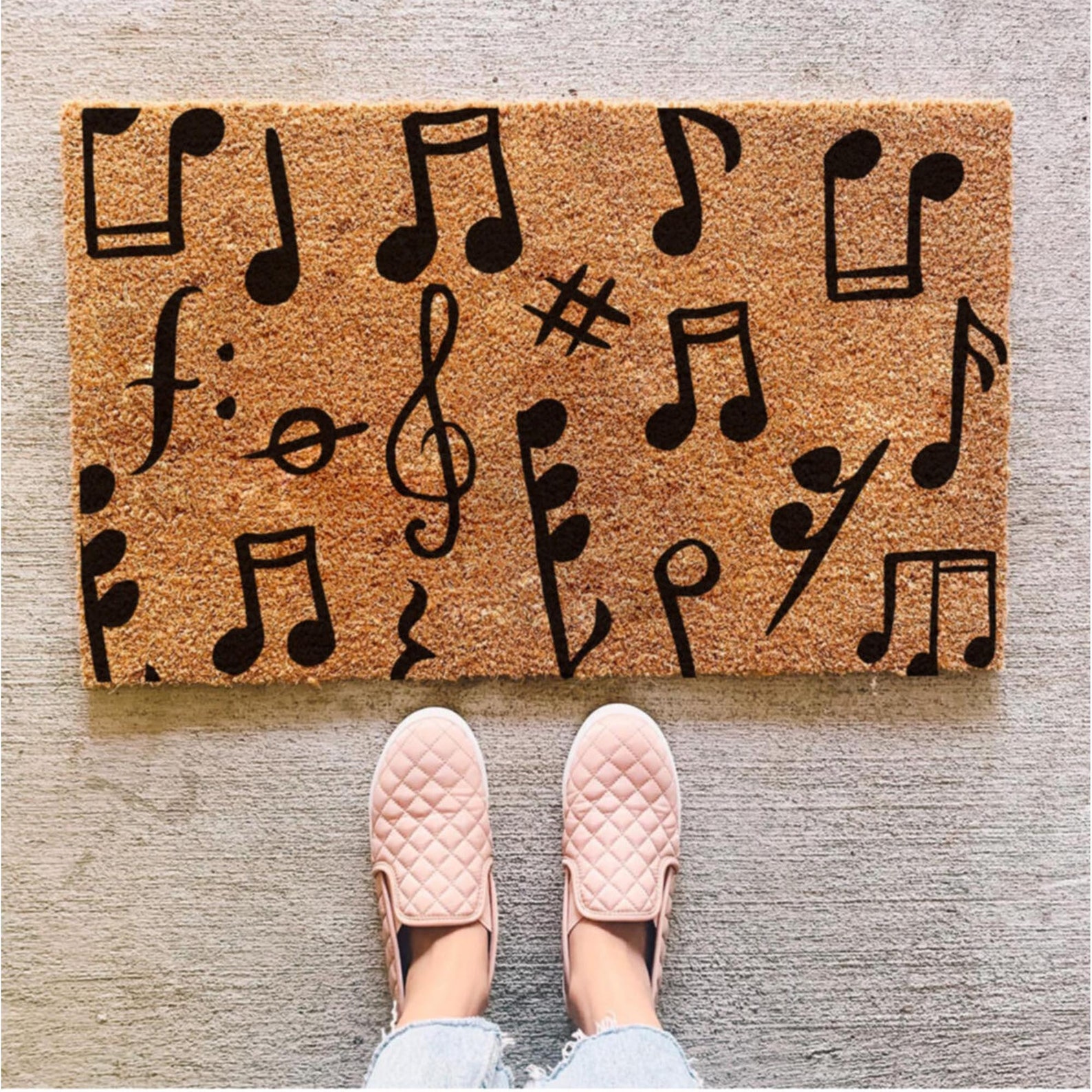 Written Music Doormat Modern Mat Desing Doormat Etsy