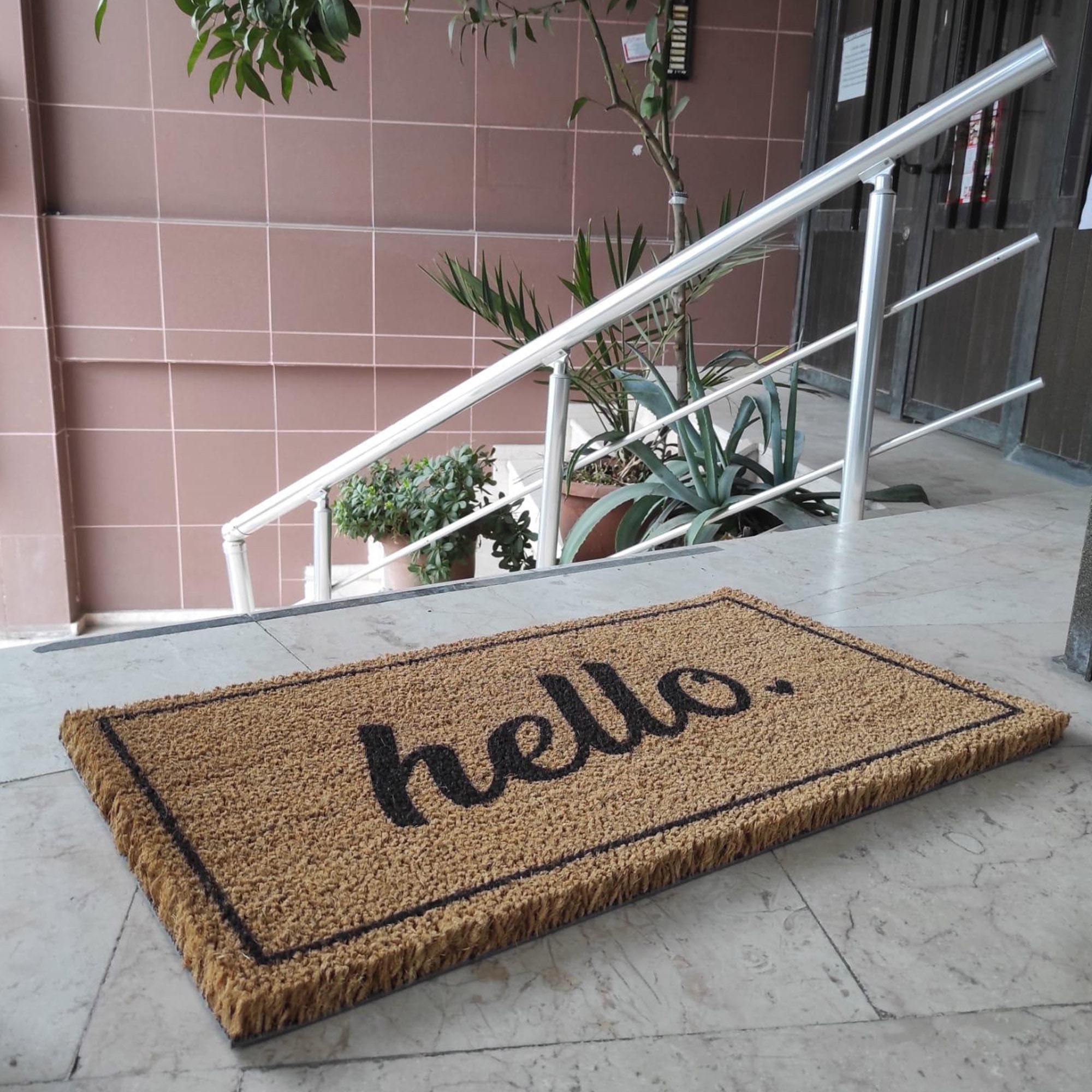 Hello Printed Doormat Modern Mat Desing Doormat Etsy