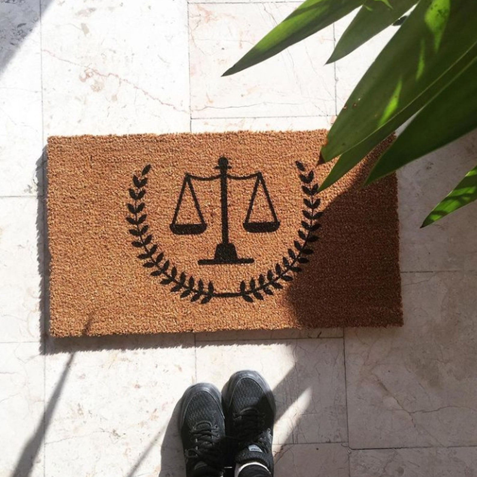 Special scales of justice printed doormat for lawyers Desing Etsy