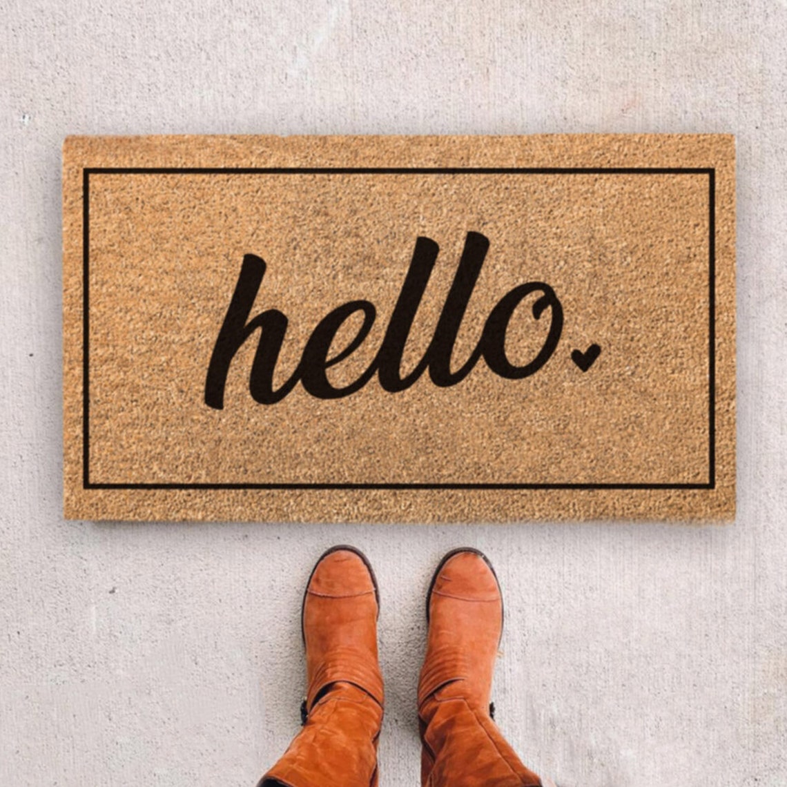 Hello Printed Doormat Modern Mat Desing Doormat Etsy