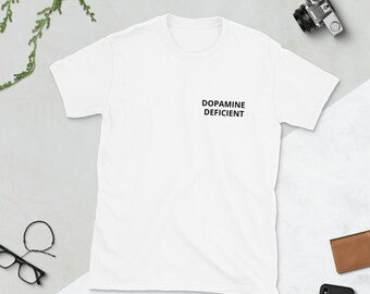 Personalized T-shirt Graphic tee Happiness hormones Nectar of life Serotonin and dopamine chemical formulas Unisex V Neck T-shirt