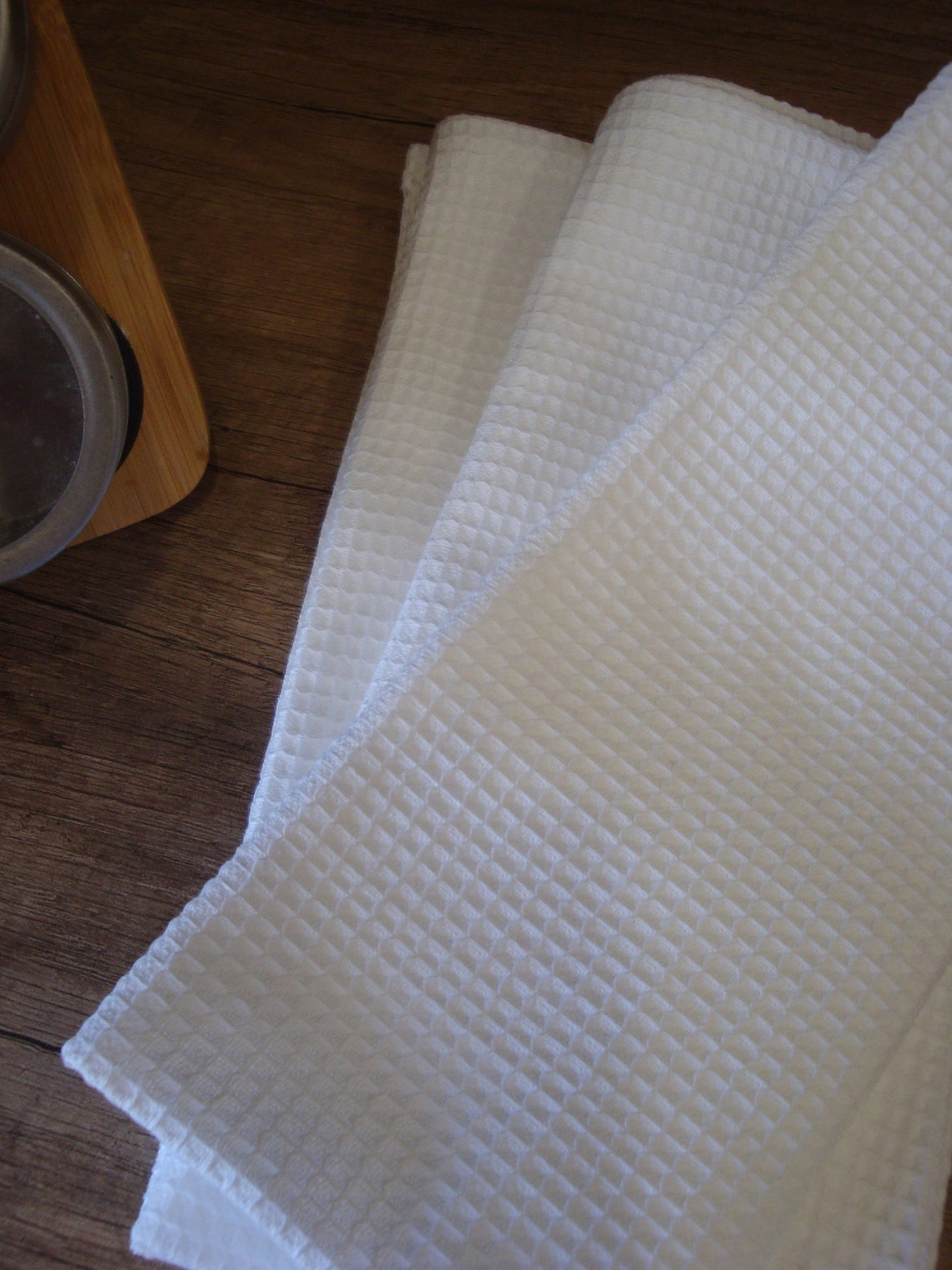 White kitchen waffle towel Kitchen towels Towel from waffle Etsy