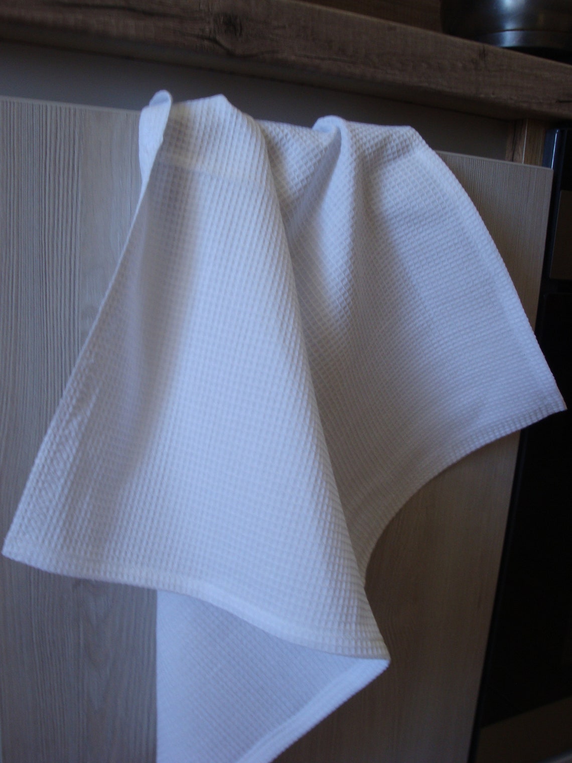 White kitchen waffle towel Kitchen towels Towel from waffle Etsy