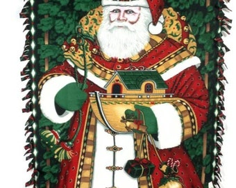 Santa Claus Father Christmas Warm Cozy Fleece Throw Blanket Christmas Decor Santa The Arc