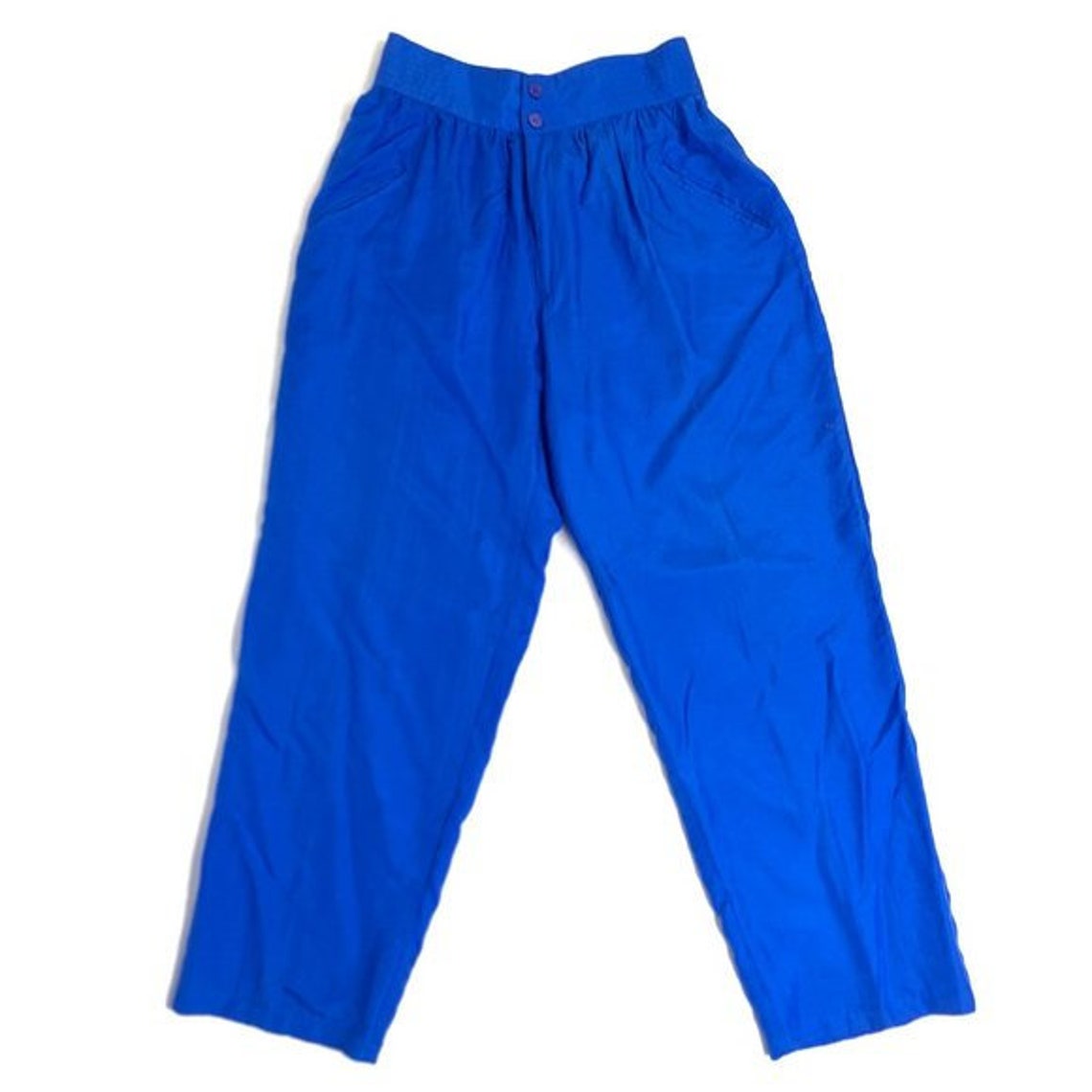 Vintage SNAZZIE 100% Silk MC Hammer Parachute Pants Blue with | Etsy