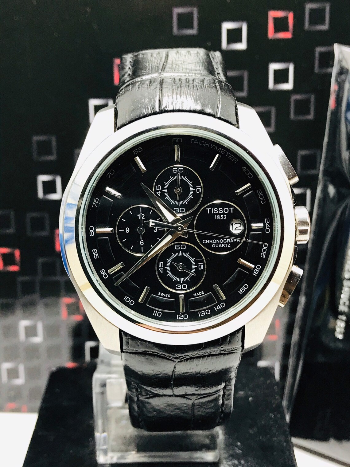 TISSOT Tachymeter Chronograph Swiss Made Luxury Watch Quartz Etsy