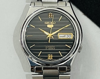 ヴィンテージ セイコー 5 自動巻きムーブメント No.7009-3161 ブラック