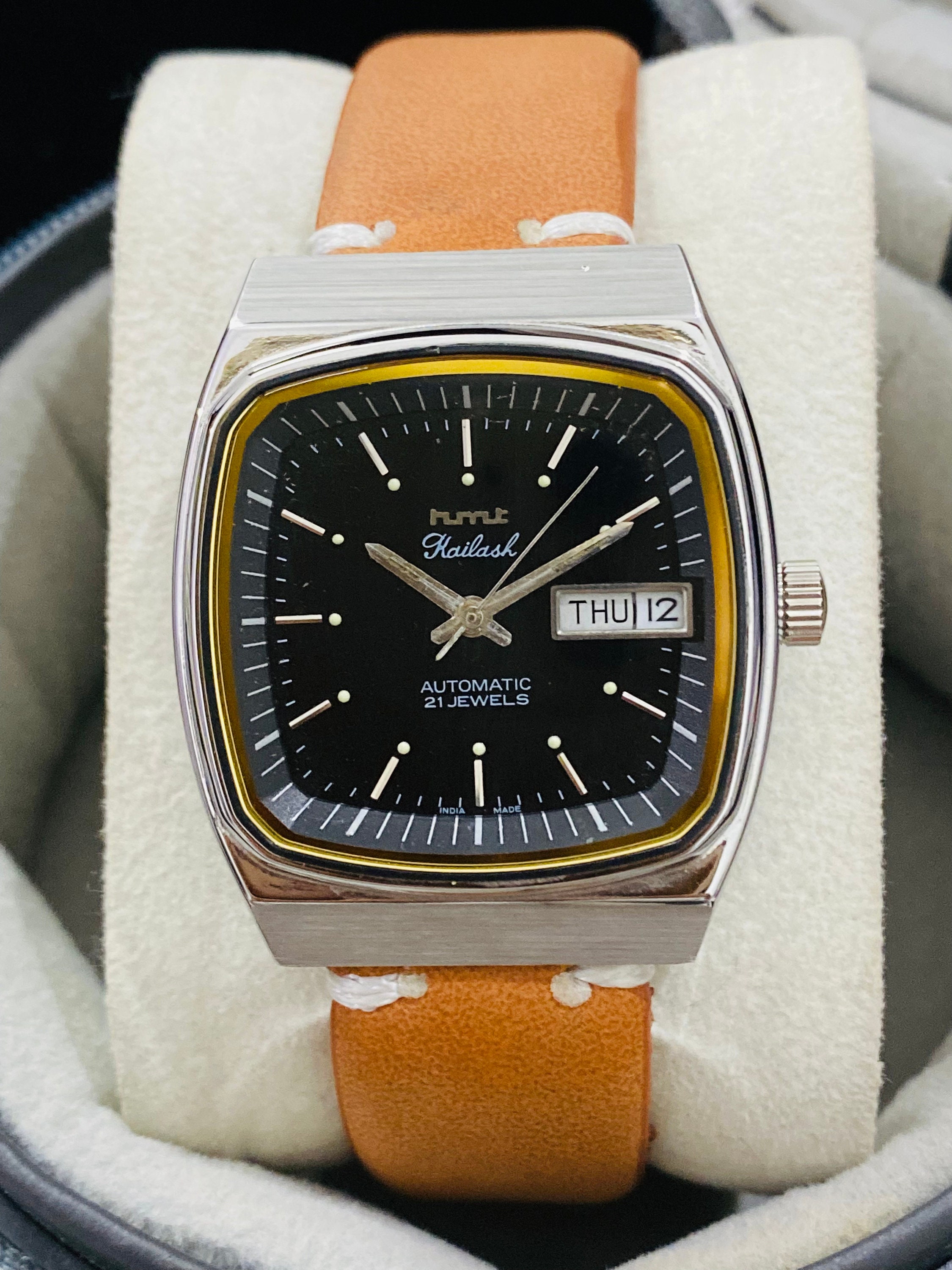 Montre Orient Rare Saddam Hussein - Modèle Classique Années 80, Acier Inoxydable, Style Militaire