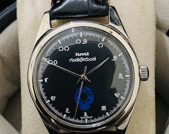 Vintage HMT Gandaberunda Kannada Numerals Black Dial Mechanical 17Jewels Men’s Wrist Watch