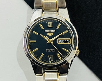 T*N様 ヴィンテージ SEIKO 自動巻き ブラックダイヤル 17石メンズ腕時 ヴィンテージ セイコー 5 自動巻き 21石ムーブメント No.7S26-0520