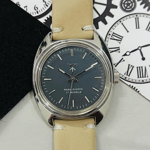 Beautiful HMT Grey Dial Mechanical Manual Winding 17Jewels Men’s Wrist Watch