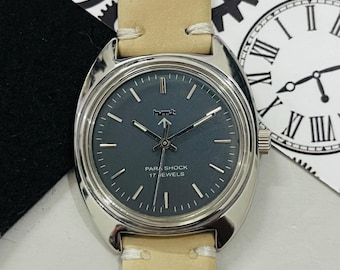 Beautiful HMT Grey Dial Mechanical Manual Winding 17Jewels Men’s Wrist Watch