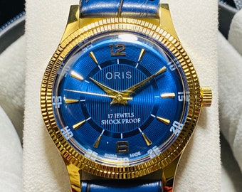 ORIS ヴィンテージ 手巻き時計 メンズ腕時計 ブラック 希少なヴィンテージ ORIS ブラックダイヤル 手巻き腕時計 メンズ