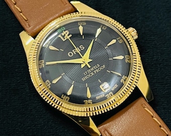 ORIS ヴィンテージ 手巻き時計 メンズ腕時計 ブラック ORIS 手巻き 腕時計 黒文字盤 ビンテージ 2025年最新】ORIS
