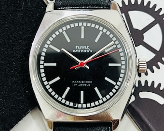 Vintage Hmt Avinash Black Dial Handwinding 17Jewels Men’s Wrist Watch, Authentic hmt Watch, Made in India