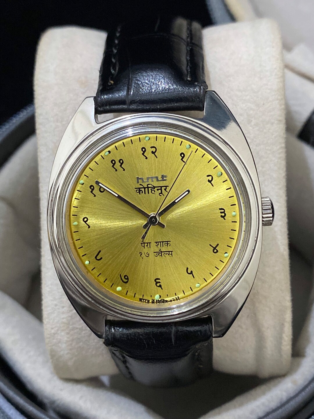 HMT Kohinoor Devanagari Numerals Mechanical Mens Wrist Watch Etsy UK