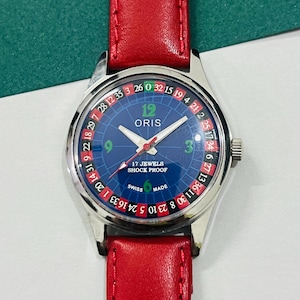 Vintage FHF ST-96 Blue Dial Hand Winding 17Jewels Swiss Made Men’s Wrist Watch