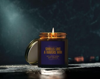 Ravens Win Scented Candle – Baltimore Football Fan Gift