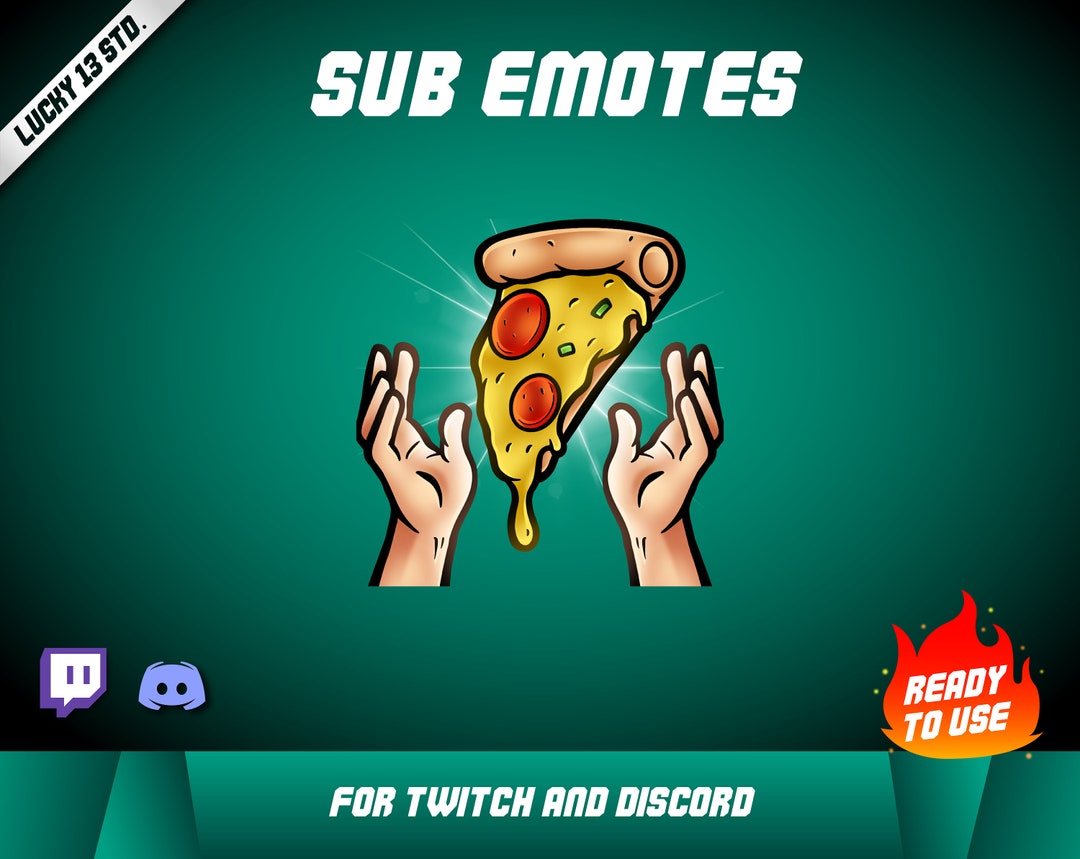Pizza Fans Twitch and Discord Emotes for Streamers for Etsy