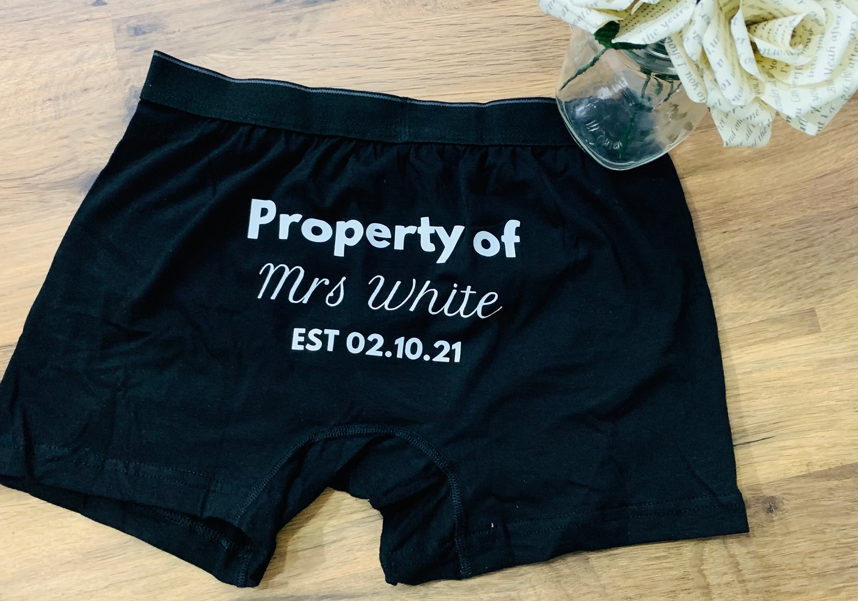 Groom Wedding Boxers. Property of Boxers. Wedding Morning Etsy