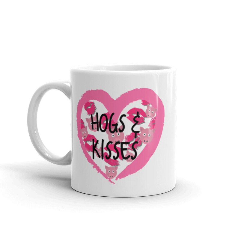 Hog and Kisses Mug/Fun Mug/Valentines Day Mug/Cute Mug/Gift Etsy