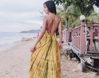 Backless maxi dress summer Clearance