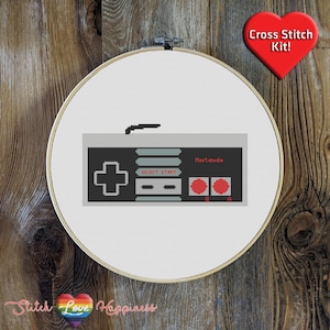 OG Gamer Premium Cross Stitch Kit - EVERYTHING INCLUDED | Video Game Gifts | Twitch | Mario Party | Zelda | Duck Hunt Nostalgic Games