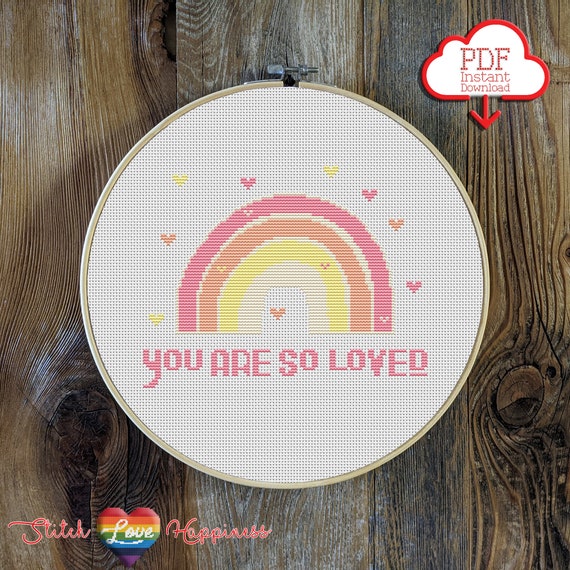 You Are so Loved Cross Stitch Pattern Etsy