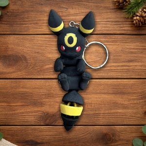 Eeveelution Keychain | Articulated Fidget Charm | Collectible Fox Figure Umbreon