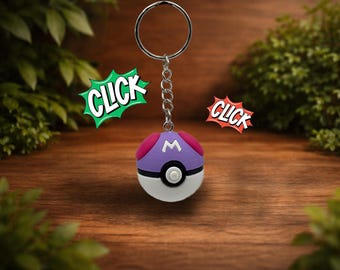 Masterball Clicker Keychain – 3D Printed Fidget