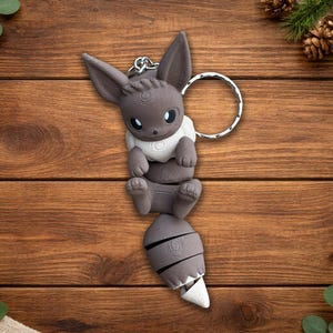 Eeveelution Keychain | Articulated Fidget Charm | Collectible Fox Figure Eevee