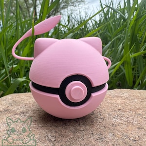 3D Printed Mew Display Ball | Custom Collector’s Decorative Sphere | Fantasy Gaming Decor