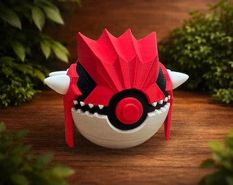 Groudon Pocket Sphere Collectible – 3D Printed Anime Figure