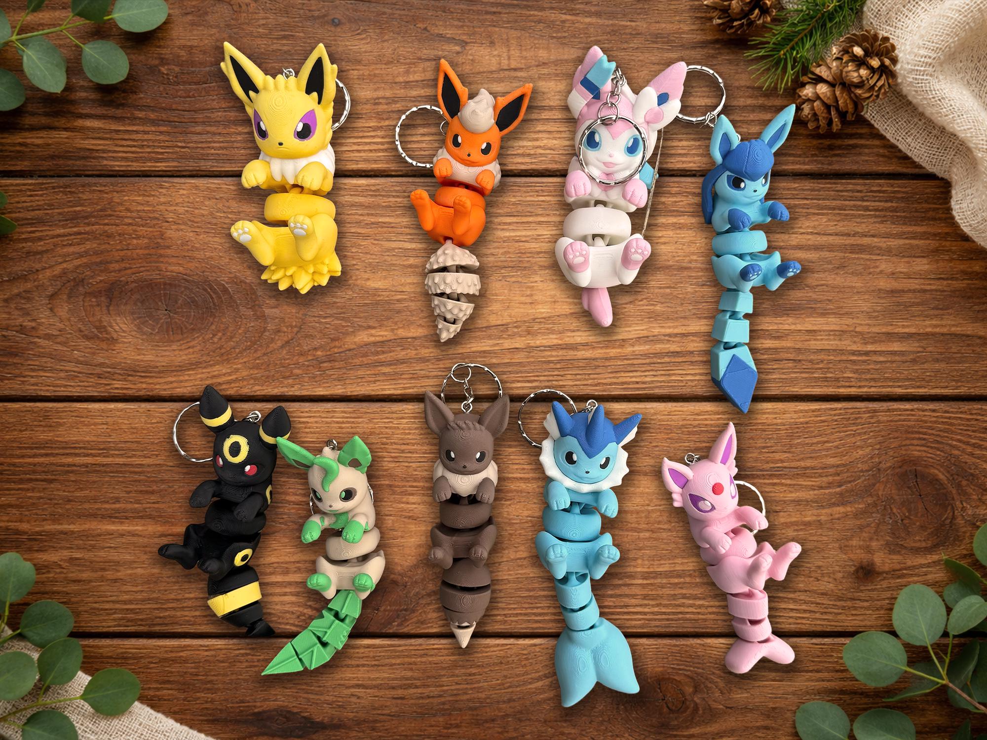 Eeveelution Keychain | Articulated Fidget Charm | Collectible Fox