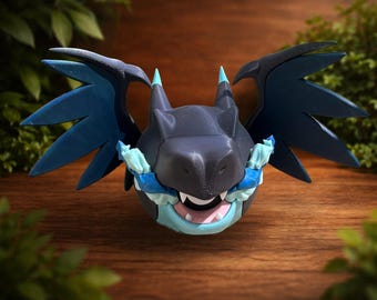 Mega Charizard X Pocket Sphere Collectible – 3D Printed Anime Figure
