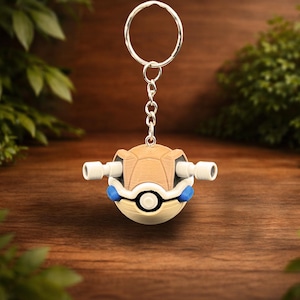 Blastoise Pocket Sphere Keychain – 3D Printed Collectible