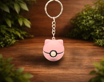 Mew Pocket Sphere Keychain – 3D Printed Collectible