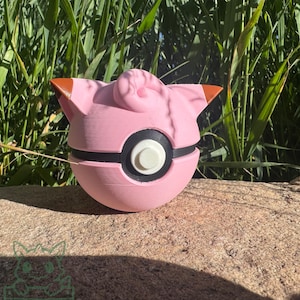 3D Printed Clefairy Ball | Pink Fantasy Display Prop | Cute Desk Decor for Gamers | Magical Cosplay Ball | Collector Gift Idea