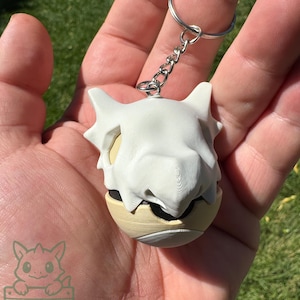 3D Printed Cubone Keychain – Ground-Type Pokémon-Inspired Accessory for Fans & Collectors