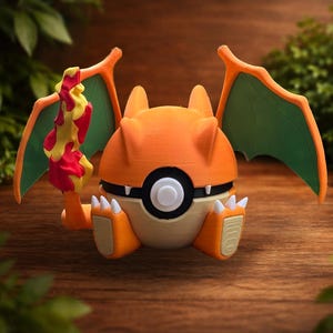 Charizard Pocket Sphere Collectible – 3D Printed Anime Figure image 1