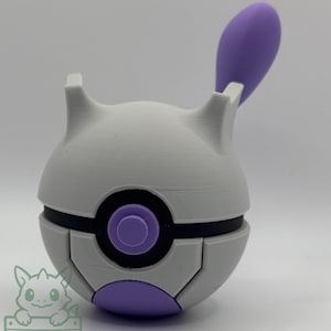3D Printed Mewtwo Ball | Fan Art Display Prop | Collector’s Gift