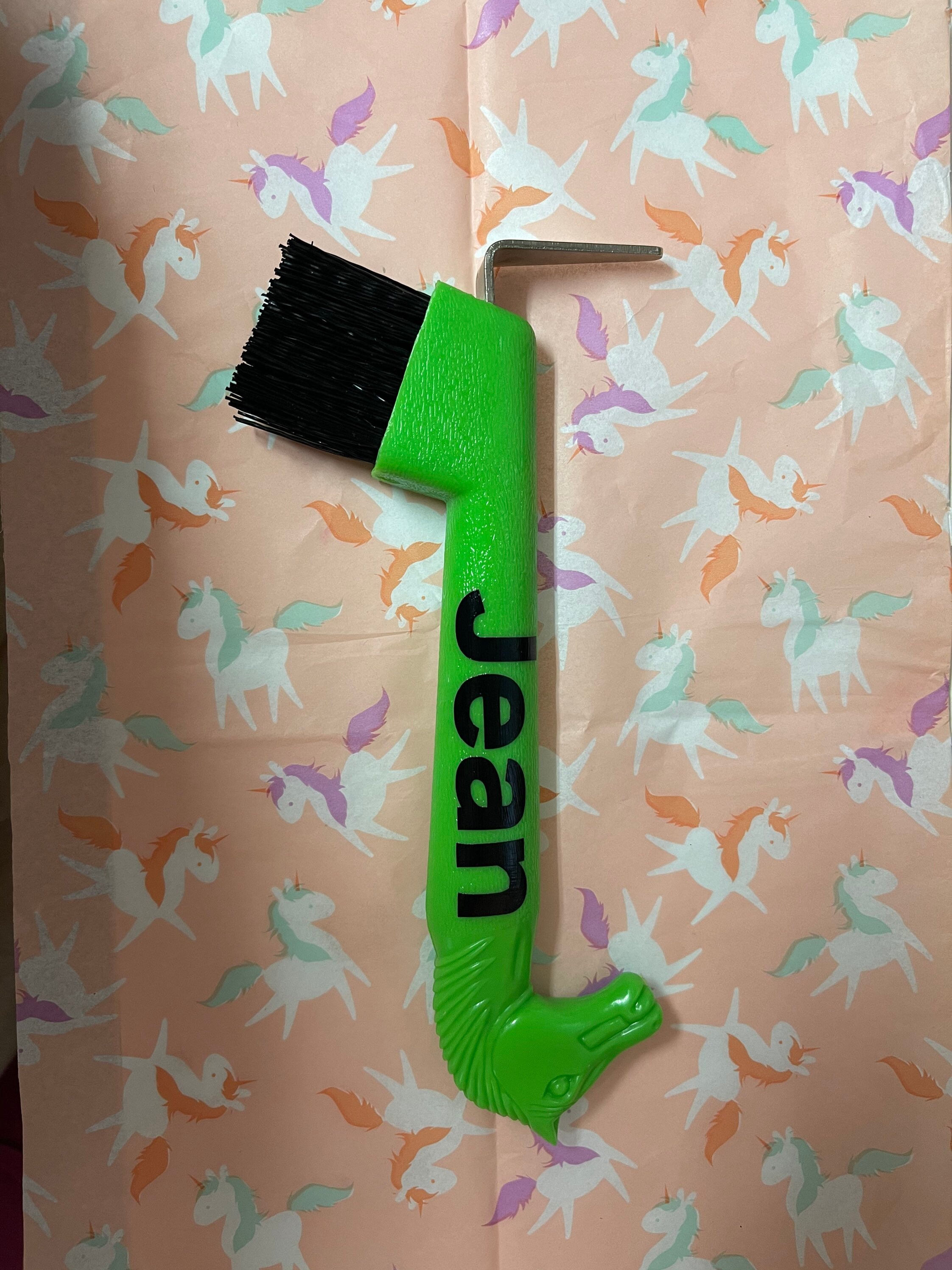 Horse headPersonalized Horse Hoof Pick with Brush. Horse gift. Horse