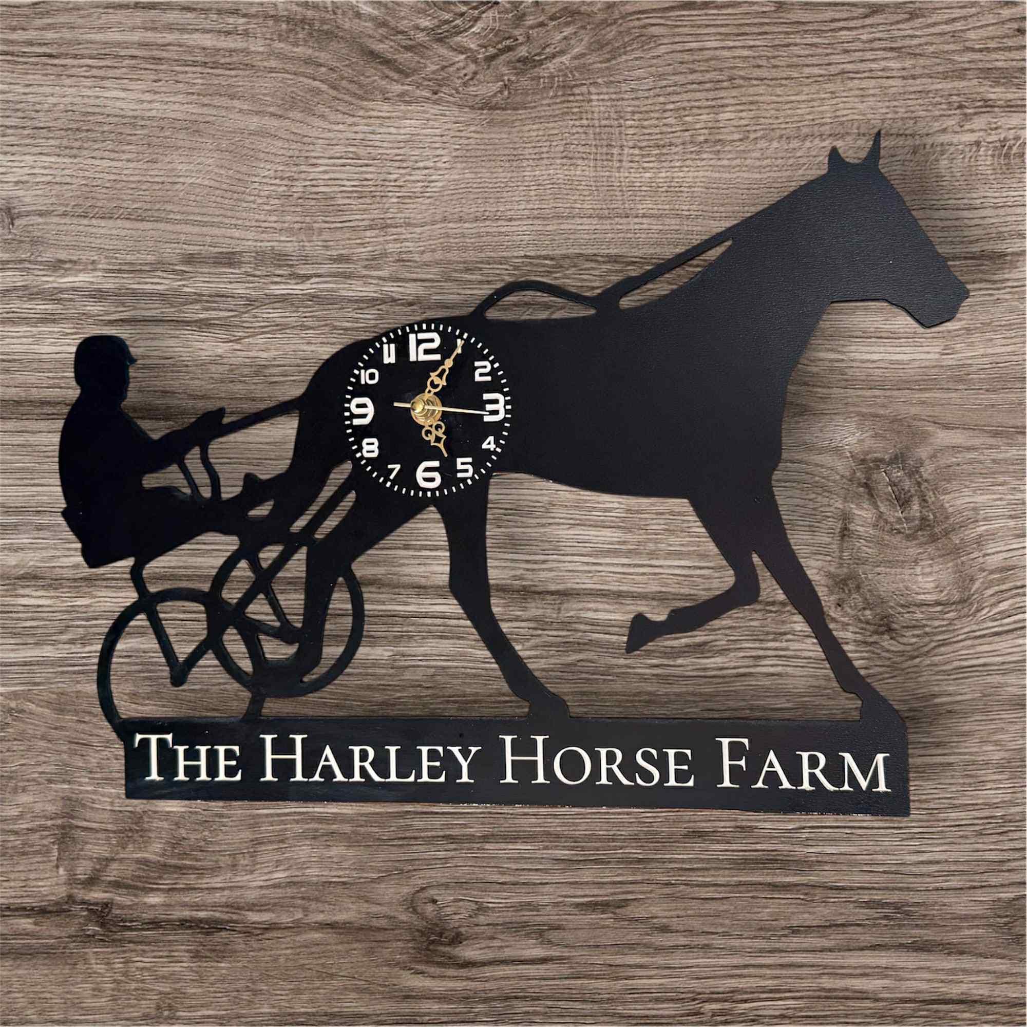 Personalized Harness Horse Clock. Harness Horse. Standardbred Racing ...