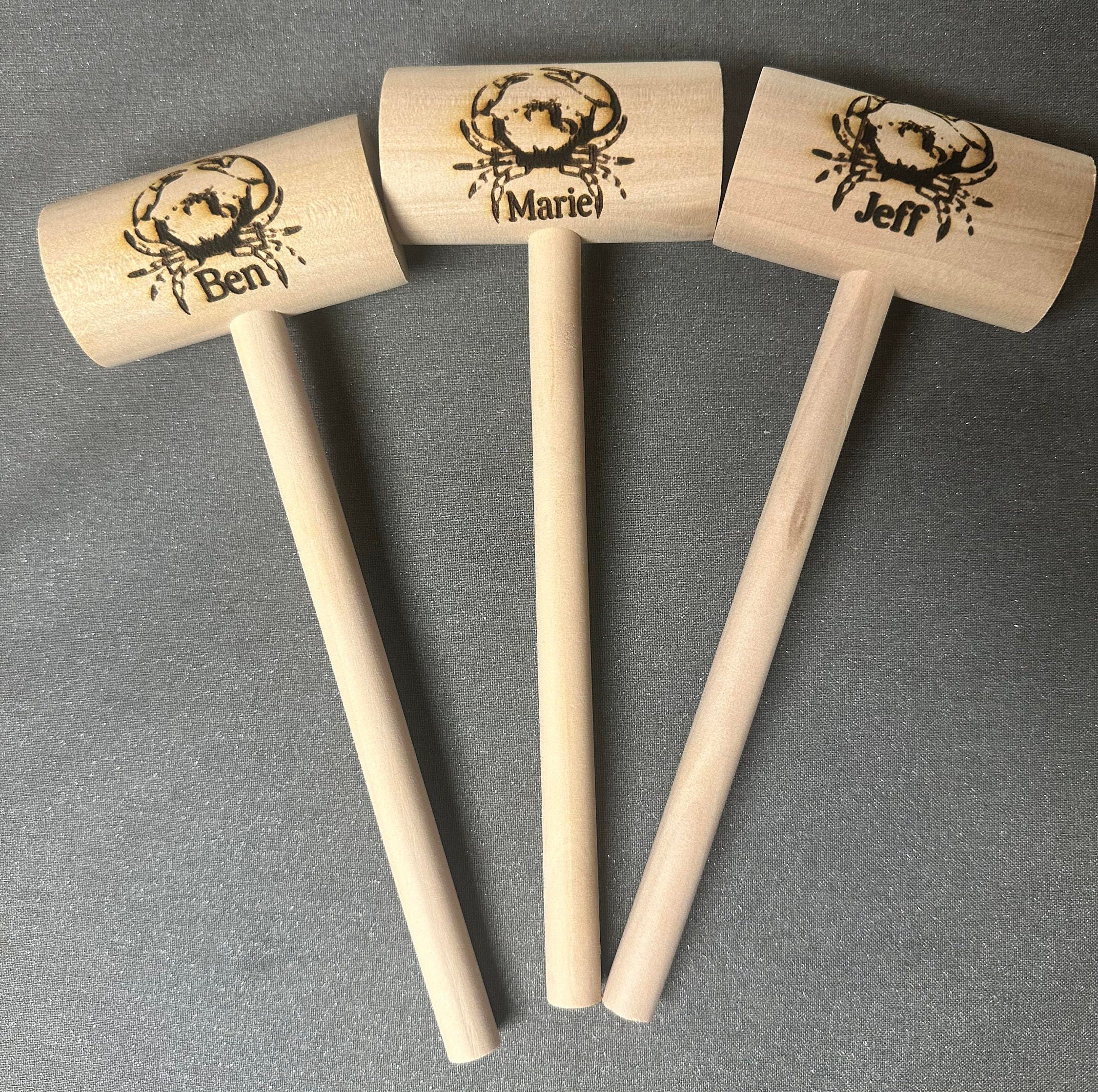 Engraved Crab Mallet 