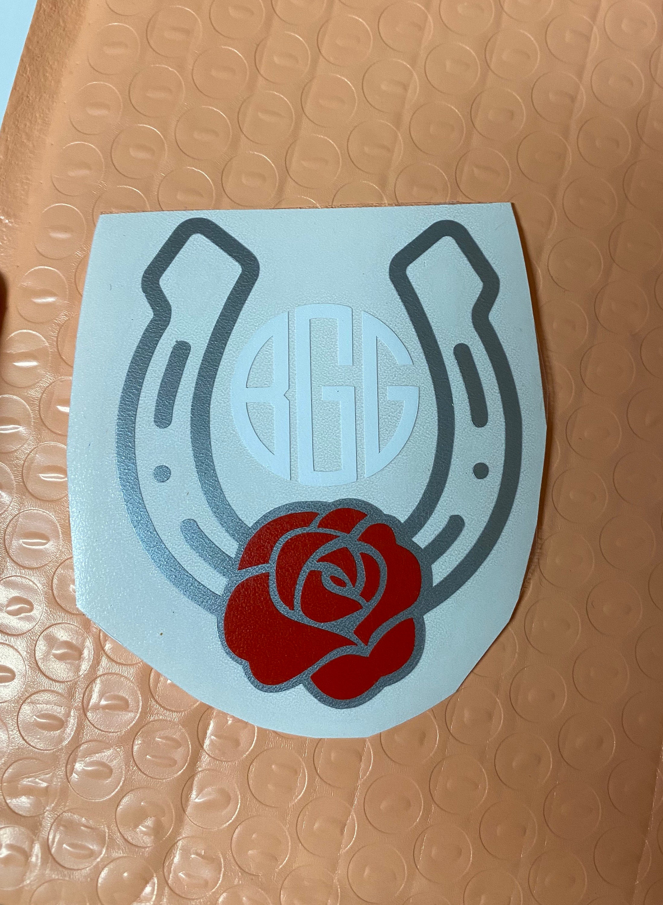 Horse Helmet Decal. Helmet Monogram. Helmet Initials. Horse Etsy