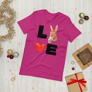 LOVE MULE Unisex t-shirt. Mule Lover. Mule Love. Mules. Mule Gift. Mule Rider