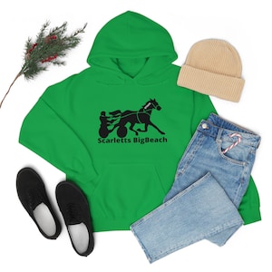 Personalized Standardbred Horse Hoodie. Harness horse. Standardbred Racing Horse. OTTSTB